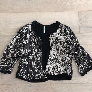 Sequin 3/4 sleeve shrug